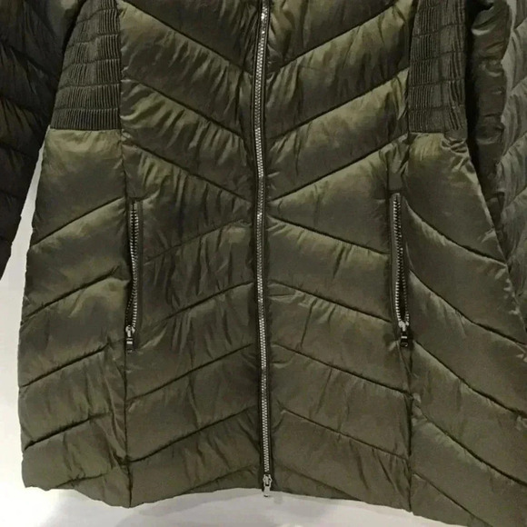 Lane Bryant Olive Quilted Puffer 3/4 Jacket Women’s 10/12 - Picture 3 of 6